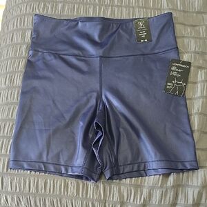 INC International Concepts Women's Dark Blue Bike Shorts Sz Lg Nwt